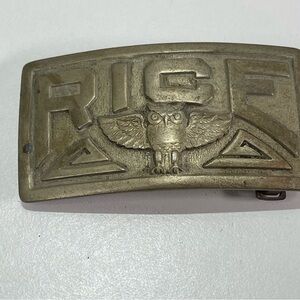 Vintage Rare Rice University Owl ROTC Robbins Co Attleboro Belt Buckle